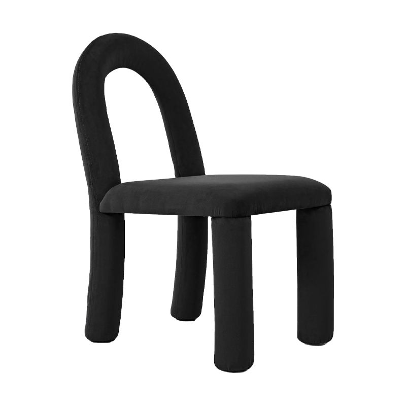 Modern Simple Armless Dining Chairs Wooden Frame Open Back Dining Chairs for Dining Room