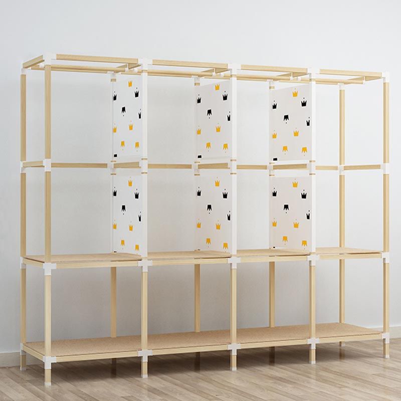 Contemporary Storage Cabinet Engineered Wood Wardrobe Closet