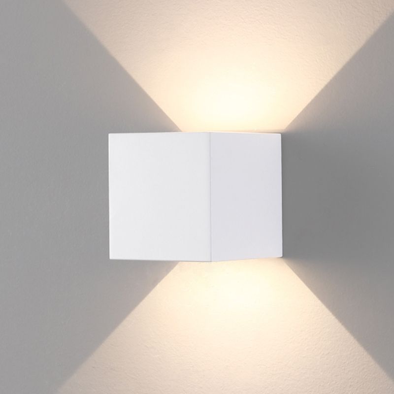 Minimalism Wall Sconce Square Wall Light Fixture with Metal Shade for Bedroom