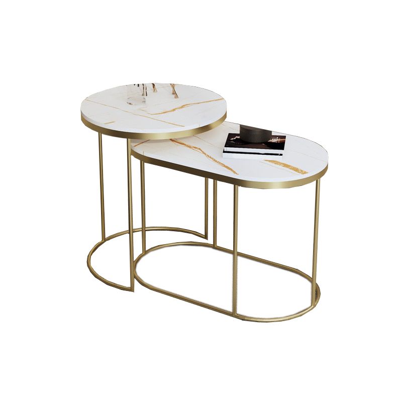 18.36" Tall Side End Table Contemporary Metal Frame Side Accent Table