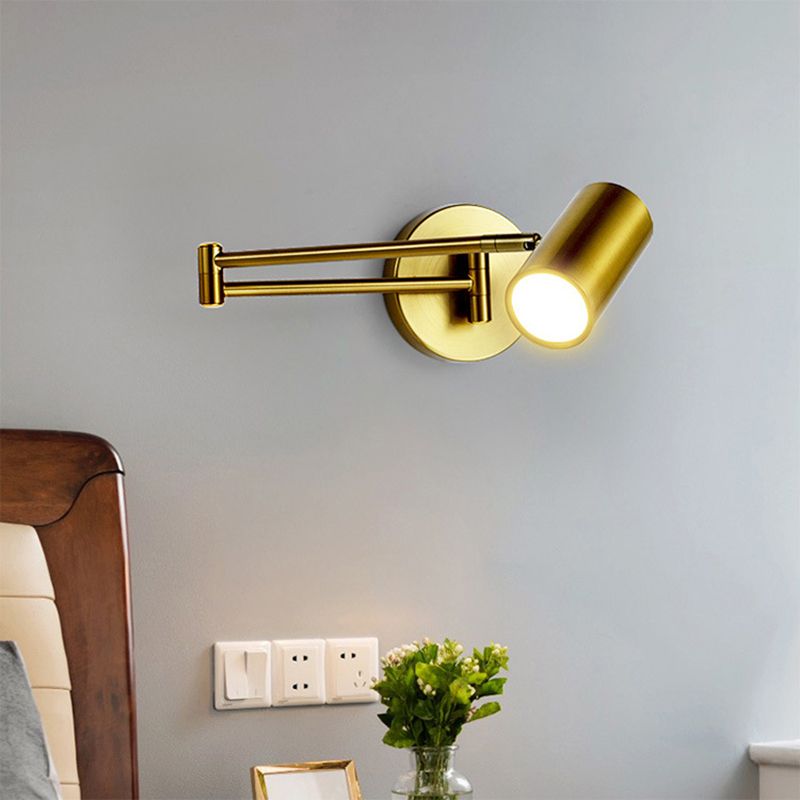 Prononi leggeri in metallo a 1 luce Moderna MODERNIT BLACK E GOLD ARM SCHEDTURE DELLA parete