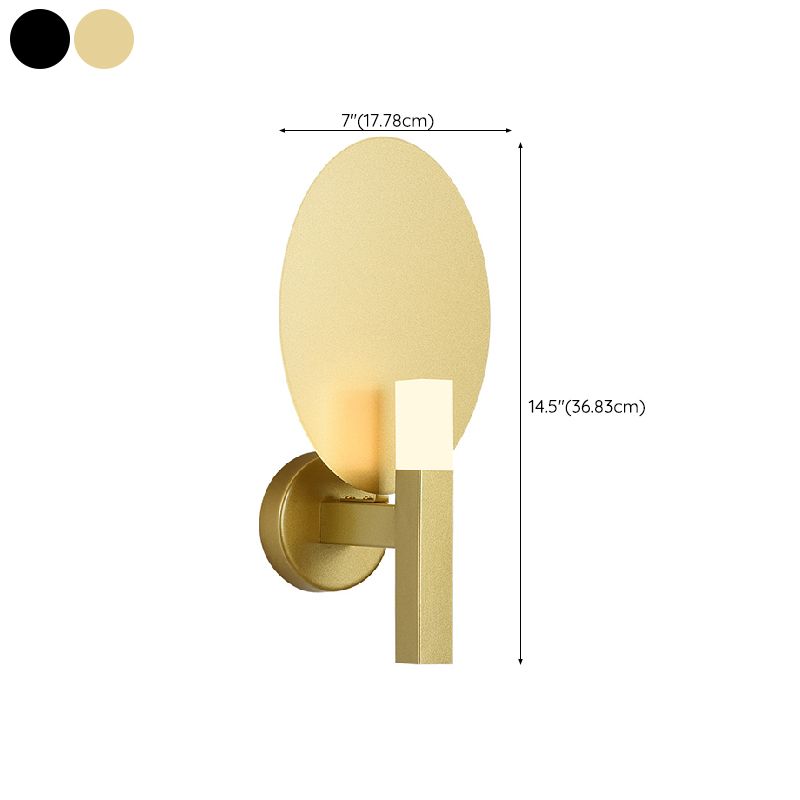 Modernism Single Wall Mounted Sconce Metallic Wall Light in Golden/Black Finish