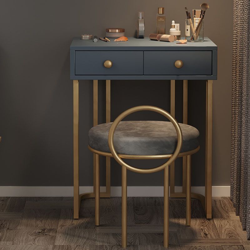 Bedroom Glam with Double Drawers Wooden Standing Make-up Vanity