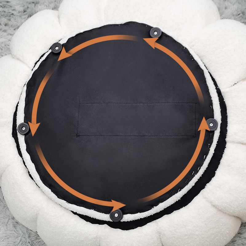 Faux Leather/Faux Fur Chair 37.4" L x 37.4" W x 25.6" H Convertible Chair