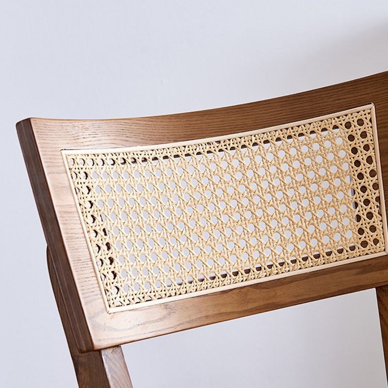 Contemporary Solid Wood Frame Stool Low Back Armless Bar Stool