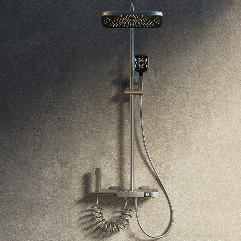 Modern Shower System Slide Bar Adjustable Shower Head Wall Mounted Shower Set