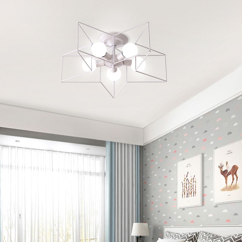 Macaron Ster Shape Plafond Gemonteerd Licht Metalen Slaapkamer Plafond Licht Profiel