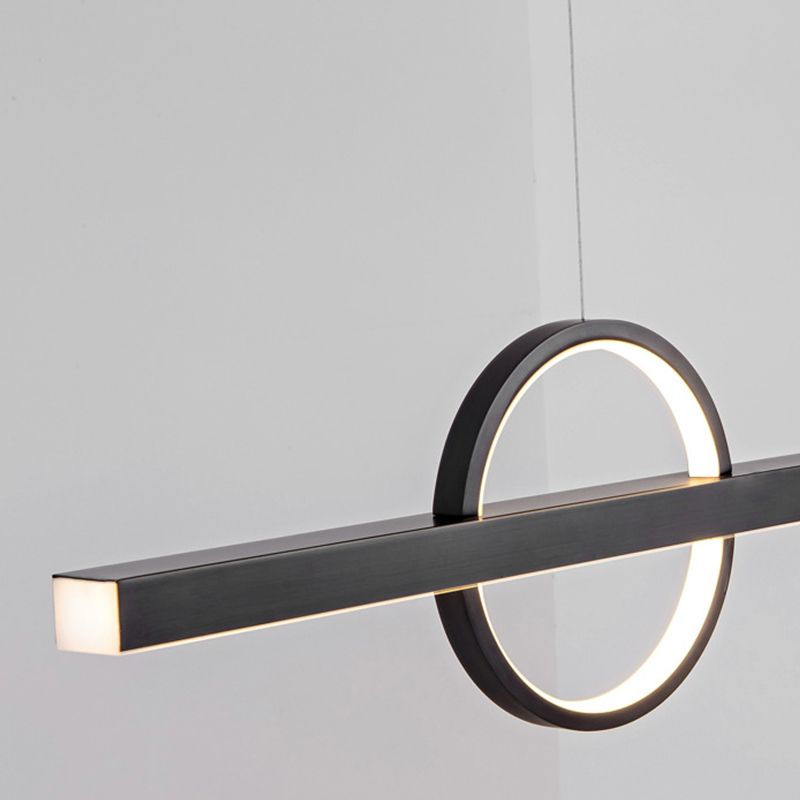Black Metal Ceiling Light Modernism LED Kitchen Island Lighting for Home