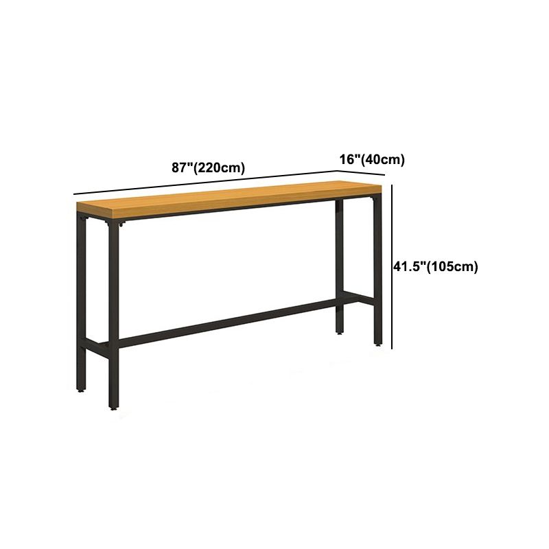 Industrial 1/6/11 Pieces Bar Table Set Rectangle Wood Counter Table with Stools for Cafe
