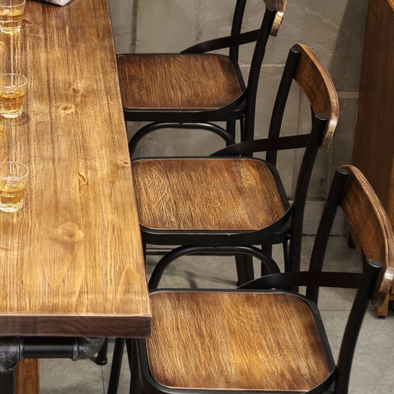 Solid Wood Counter Height Table Rectangle Bar Height Pub Table