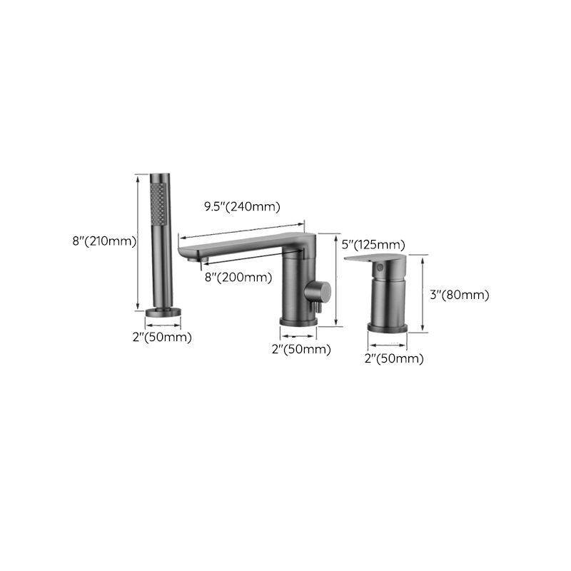 Contemporary Bathroom Faucet Deck Mounted Bathroom Faucet with Low Arc