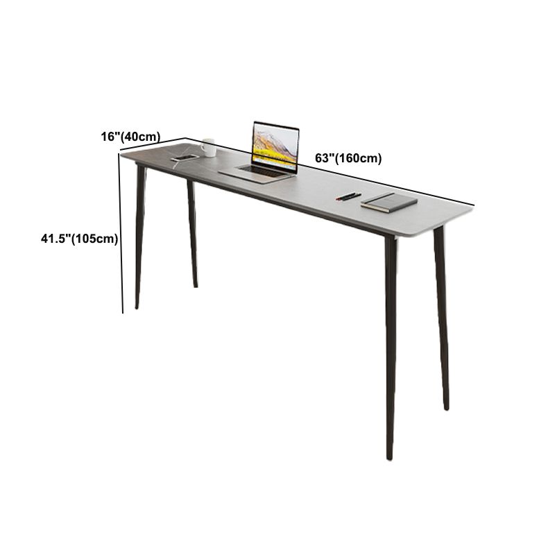 Modern Style Bar Table Rectangle Stone Bar Dining Table with 4 Legs