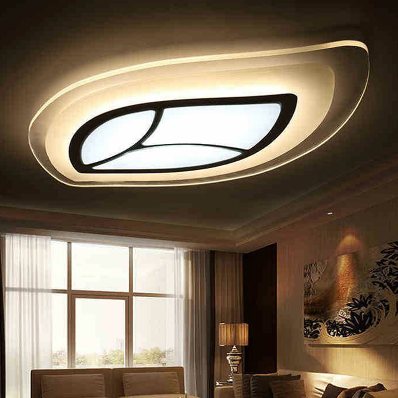 Acrylic Leaf Flush Light Modern Style Clear LED Flush Ceiling Light Fixture for Living Room