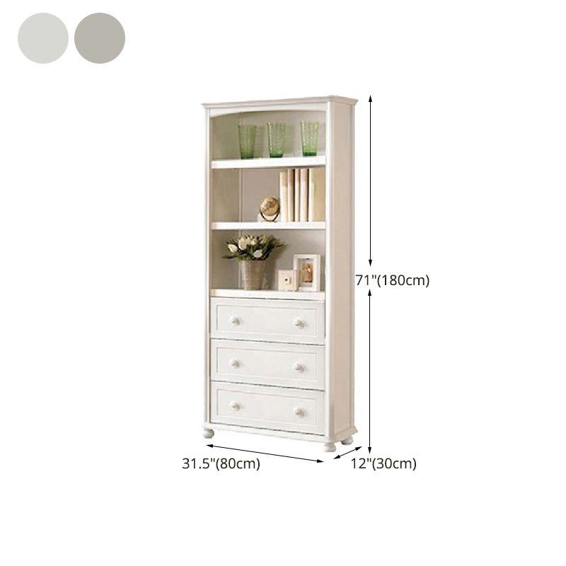 Modern Style Bookcase Engineer Wood Closed Back Bookshelf for Home Office