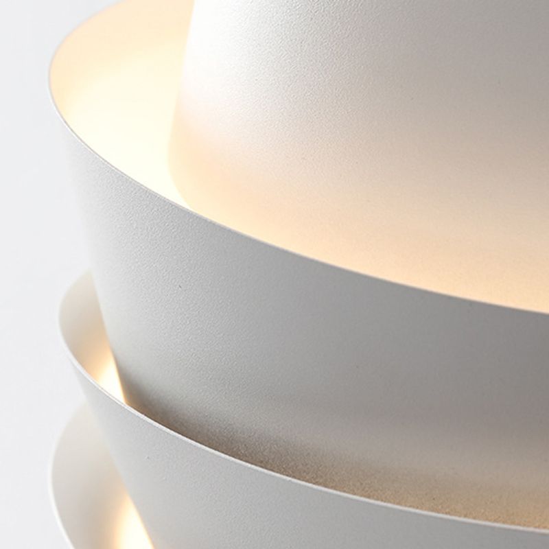 Contemporary 2-Light White Wall Mounted Sconce Metal Unique Wall Light