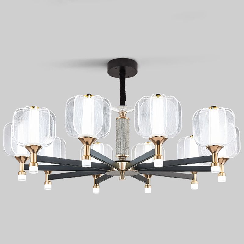 Contemporary Metal Hanging Light Fixtures Sputnik Chandelier for Living Room