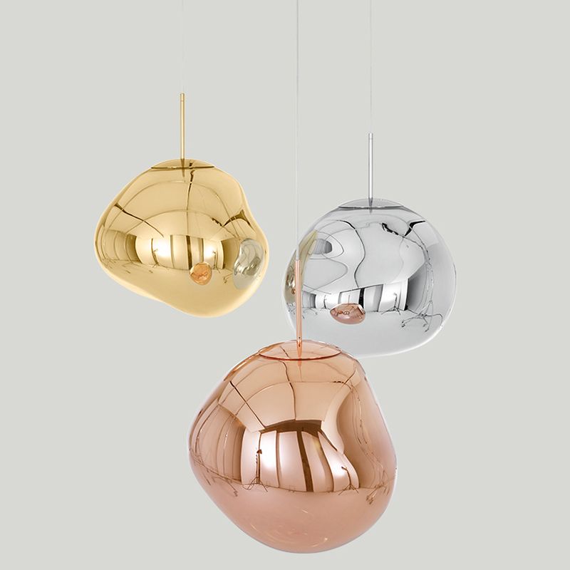 1-Ligth mondgeblazen glazen hanglampverlichtingsarmaturen Minimalisme plafondhanger voor slaapkamer