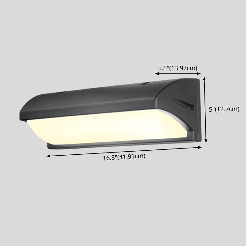 Geometric Shade Wall Lighting Modern Simple Style Metal 1 Light Sconce Light in Black and White