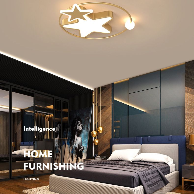 Plafonnier LED en forme d'étoiles en acrylique, Protection des yeux, lampe encastrée en aluminium de Style moderne pour chambre d'enfant