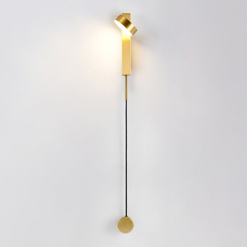 Lampada da parete da parete da muro di lettura in metallo a 1 luce per camera da letto