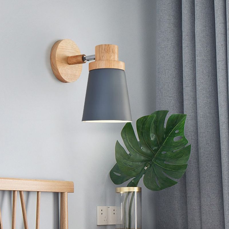 Macaron Empire Shade Wall Sconce Metal 1 Light Sconces for Bedroom