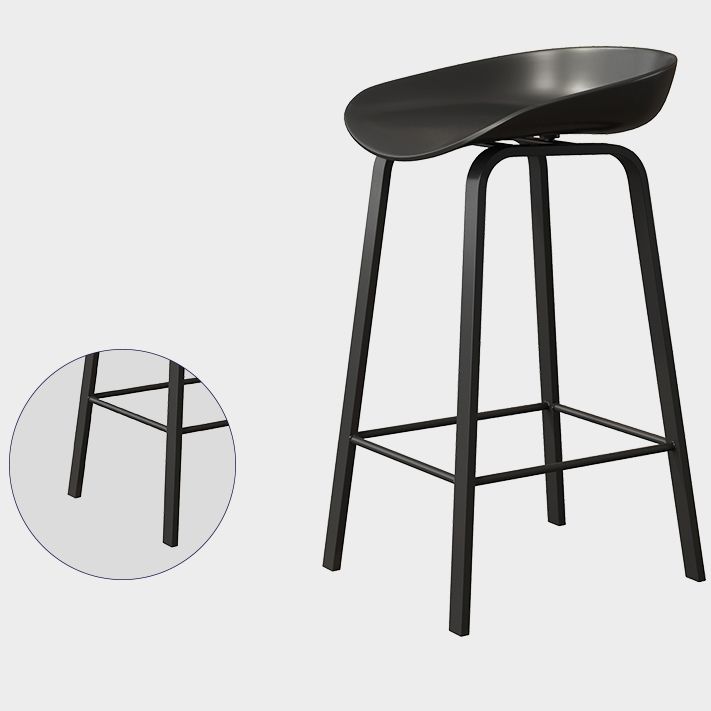 Modern Plastic Bar and Counter Stool Footrest Bucket Stool for Coffee Shop
