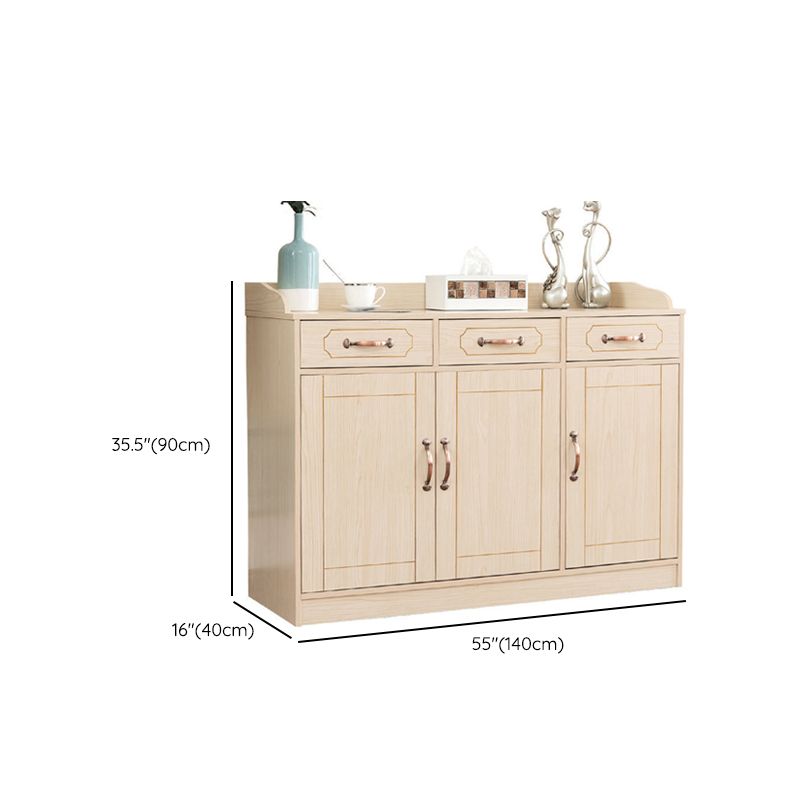 Modern Style Side Board Wood Sideboard with Drawers and Cabinets