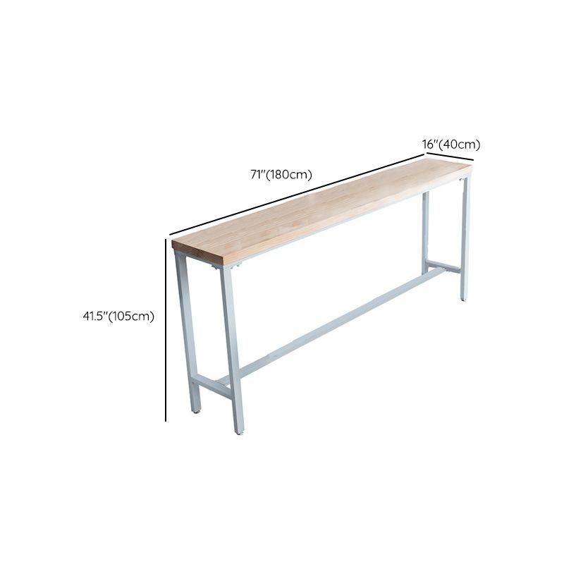 Modern Pub Height Dining Table Wood Top Pub Table for Patio Use