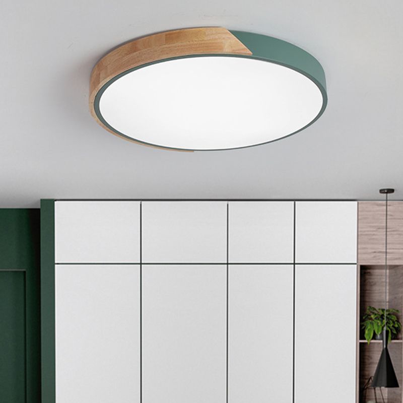 Nordic Simple Flush Plafond Licht Houten LED Flush Mount Verlichting voor Slaapkamer