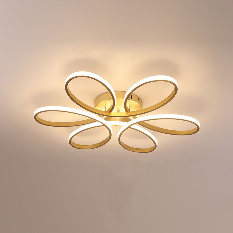 Luminaires encastrés modernes Lampes encastrées en métal linéaire à 1 lumière en or