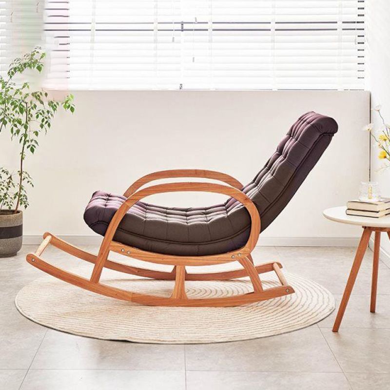 Modern Style Sofa Rocking Chair Wooden Rocking Chair for Living Room and Bedroom