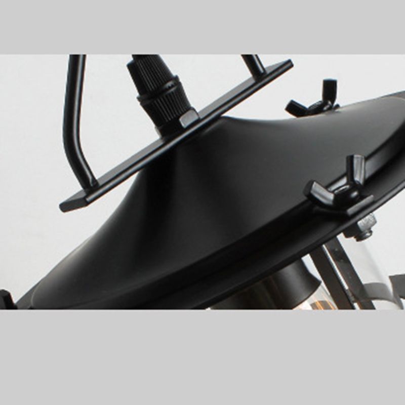 Loft Style Schattierte Wandleuchte Leuchten Glas Wandleuchte in Schwarz für das Restaurant