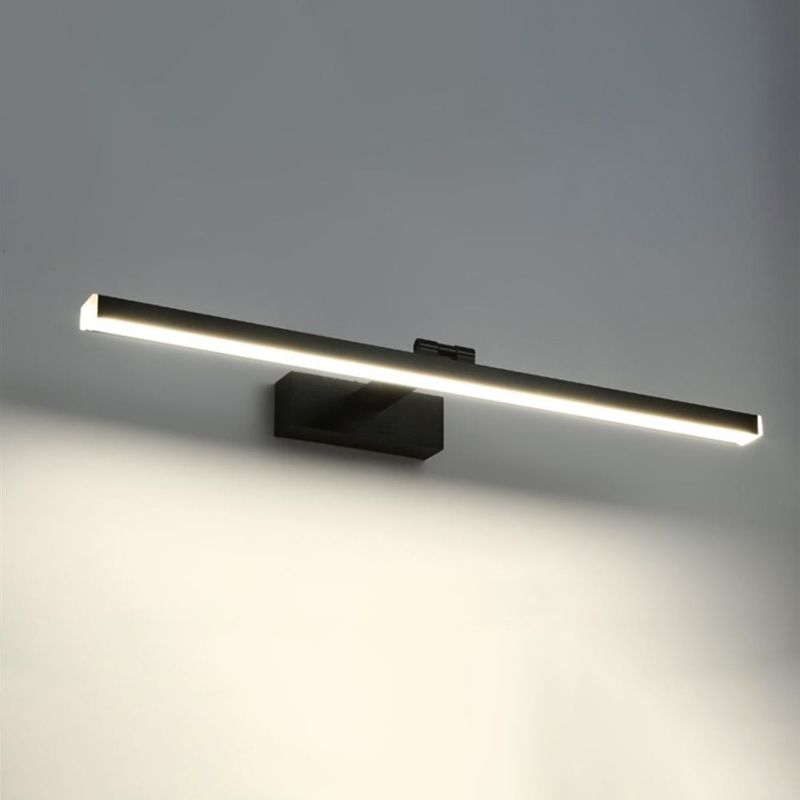 Black Mirror Front Light Modern LED Vanity Light with Plastic Shade for Bathroom