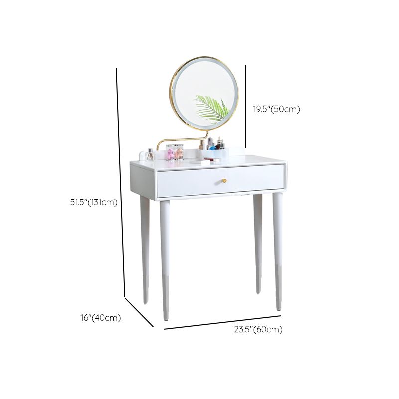 Contemporary Dressing Table Cherry Bedroom Lighted Mirror Standing Make-up Vanity