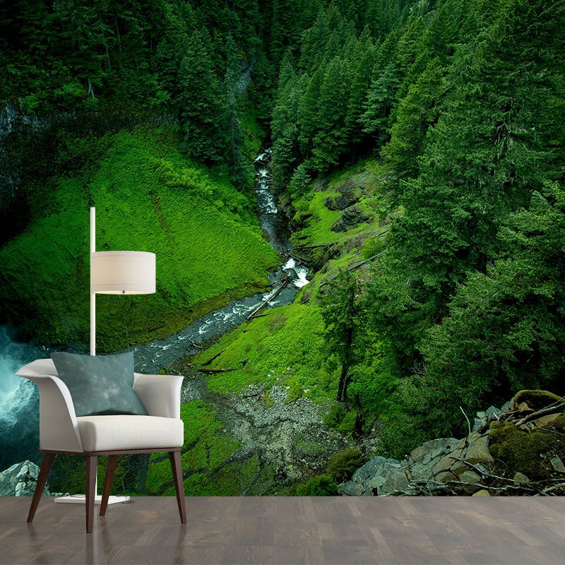 Fall Photography Pattern Mildew Wall Mural Horizontalt for Living Room