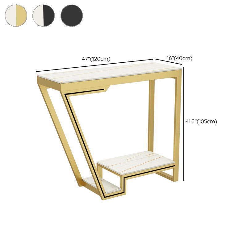 Modern Rectangle Bar Height Table Stone Bar Dining Table for Living Room