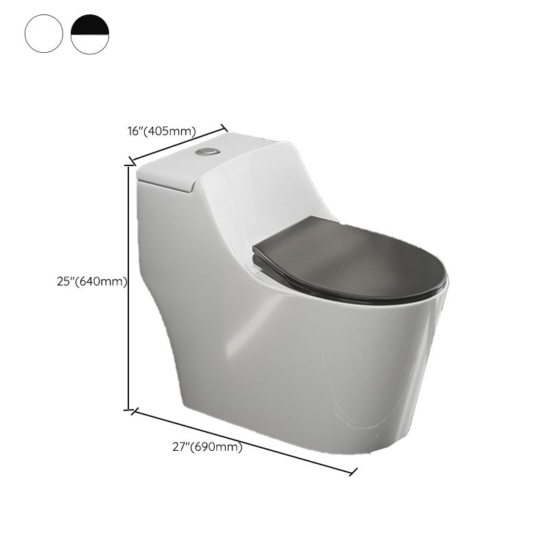 Contemporary Floor Mount Flush Toilet Siphon Jet Toilet Bowl for Washroom
