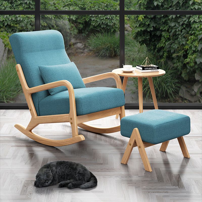 Modern Style Leisure Lounge Rocking Chair in Wooden Lazy Chair