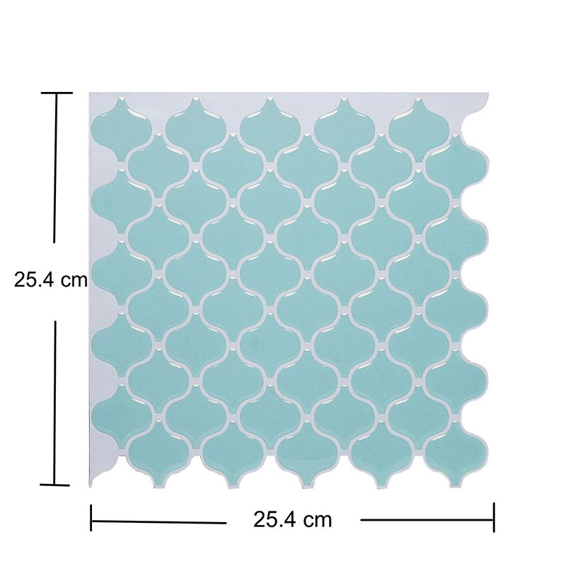 Pastel Color Quatrefoil Wallpapers Mosaics Modern Peel and Stick Wall Decor for Washroom