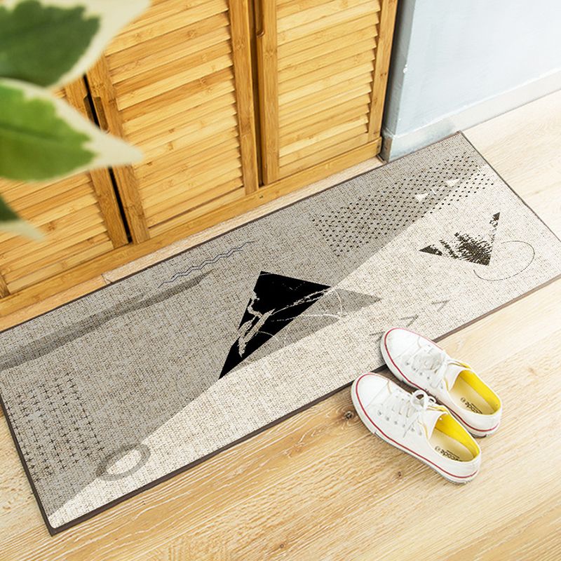 Alfombra de poliéster moderno rojo oscuro alfombra gráfica de poliéster alfombra de respaldo sin deslizamiento para decoración del hogar