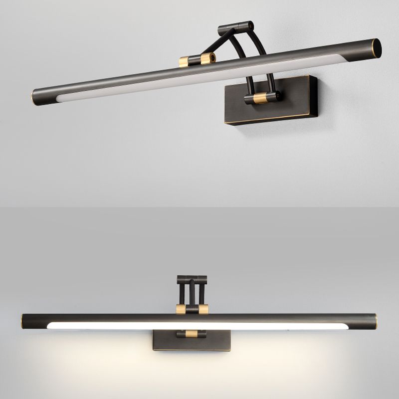 Style moderne de style luxueux à chasse cylindrique Mur de montage Copper mural de vanité murale en or finition