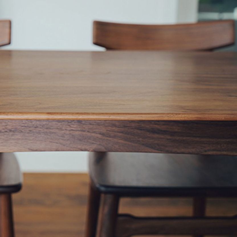 Traditional Style Solid Wood Dining Set with Traditional Height Table and 4 Legs Base
