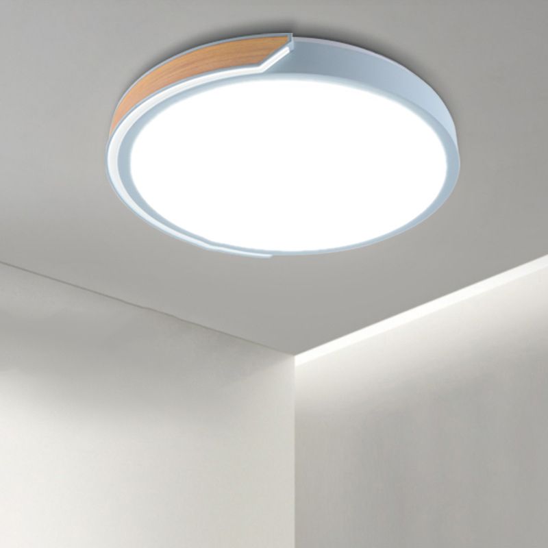 Modern Style Circle Shape Ceiling Light Metal 1 Light Ceiling Lighting for Bedroom