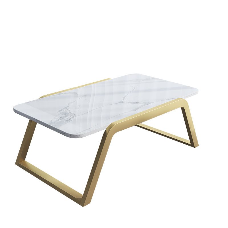 Glam Sled Coffee Table Slate Rectangular Coffee Table Set for Home