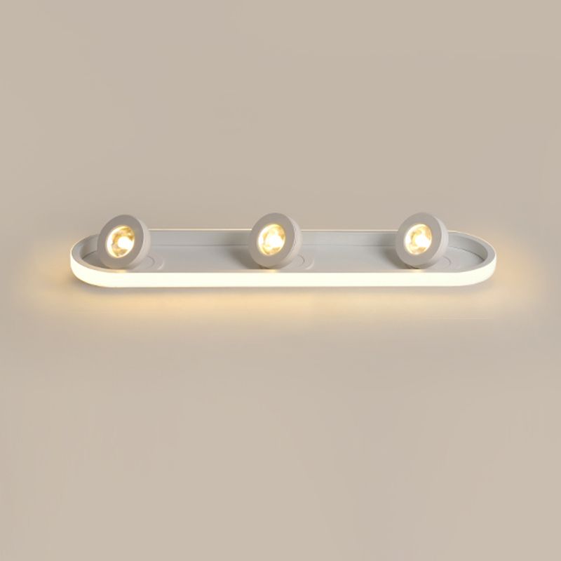 Plafonnier LED réglable à 4 lumières, avec têtes d'éclairage sur rail linéaire en aluminium, de Style moderne, pour salon