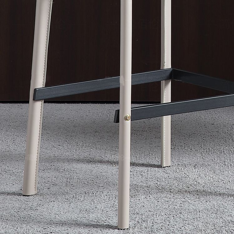 Contemporary Metal Base Bar Stool Armless Low Back Counter Stool