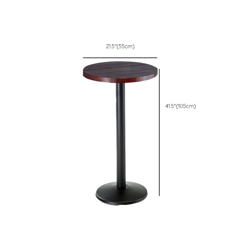 1/2/3 Pieces Industrial Solid Wood Bar Table Set Round Counter Set for Home