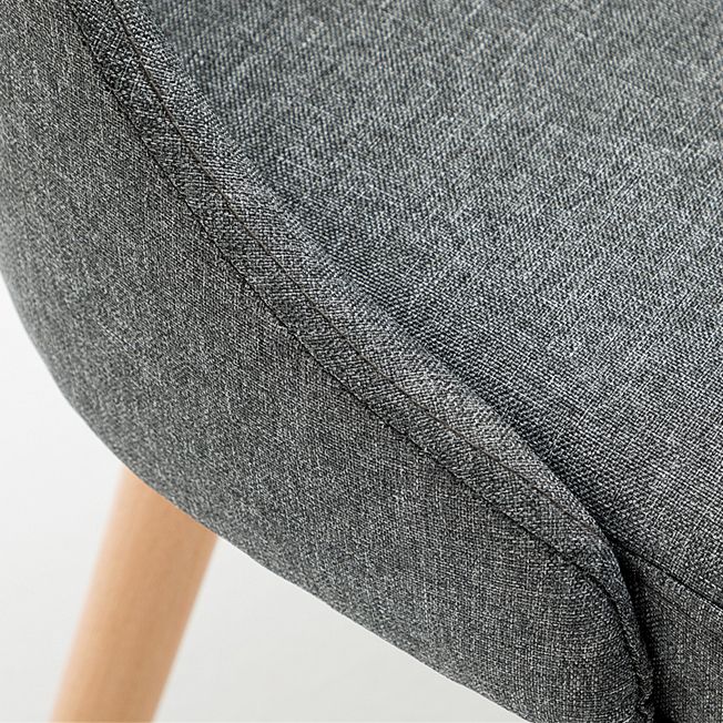 Fabric Dining Side Chair Glam Style Indoor Parsons Armless Chair of 17'' Wide