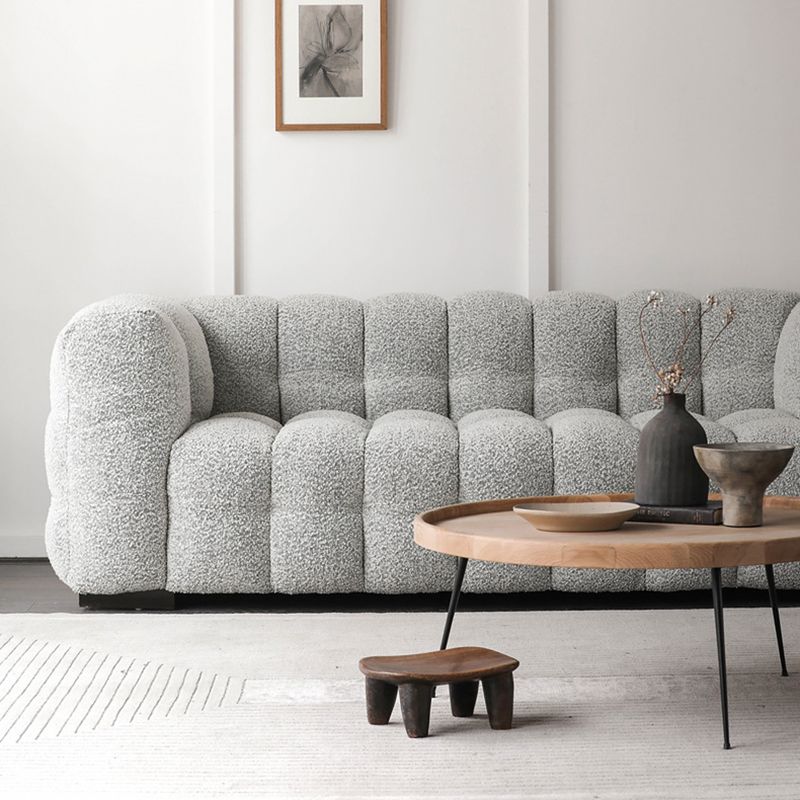 Contemporary Wooden Standard Sofa Tuxedo Arm Tight Back Sofa