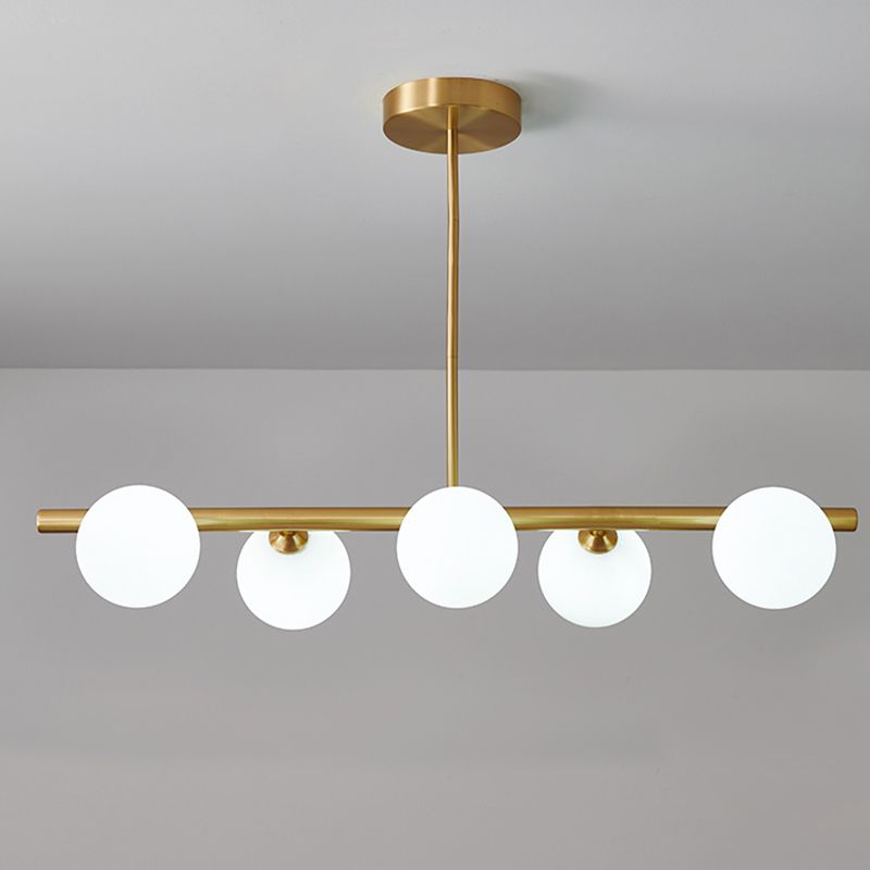 Orb Island Lighting Freeture Minimalist Glass Lampadario Apparecchio di illuminazione per sala da pranzo